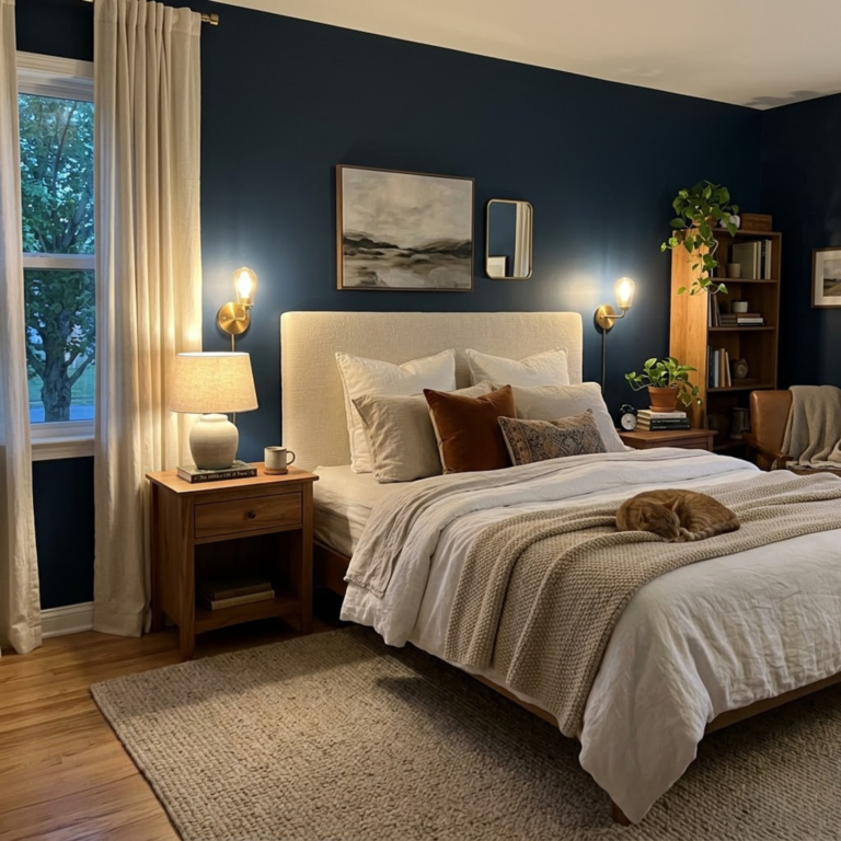 13 Dark Blue Bedroom Ideas for a Moody Elegant Retreat