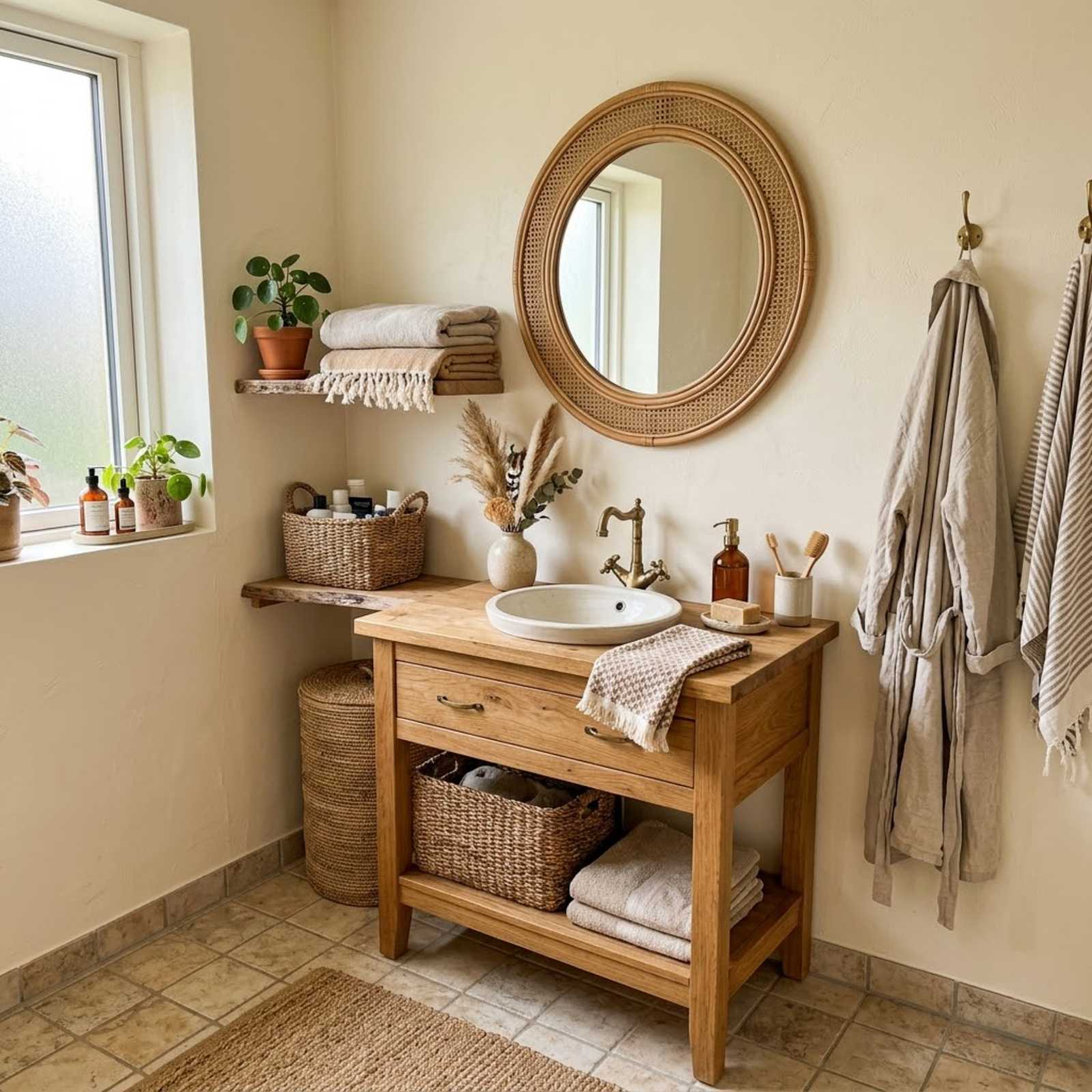 Boho Bathroom Decor Ideas for a Warm Relaxing Space